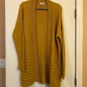 Old Navy Mustard Cardigan XL